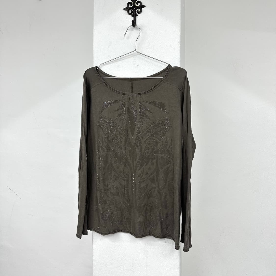 tribal printing shirring sleeve 상품이미지3