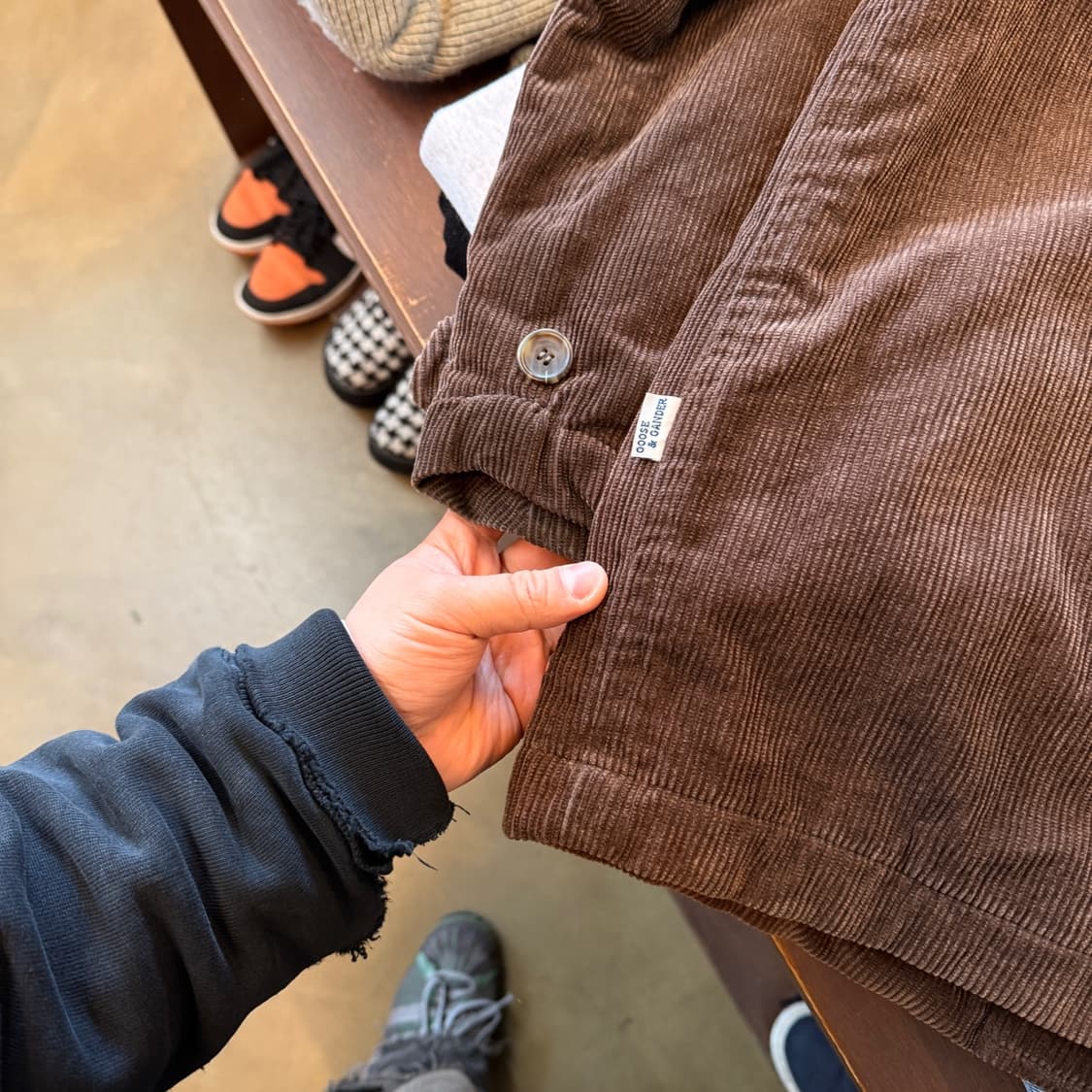 구스앤갠더 일본생산 코듀로이 피코트  상품이미지5