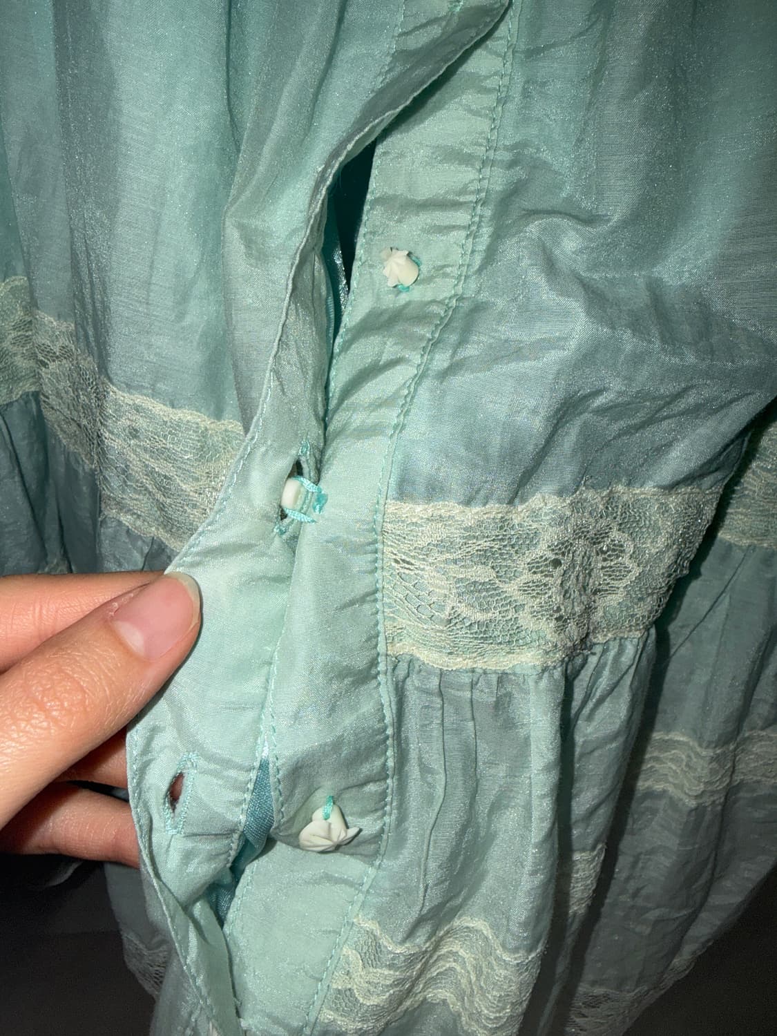 y2k 레이스 로맨틱 탑 상품이미지4