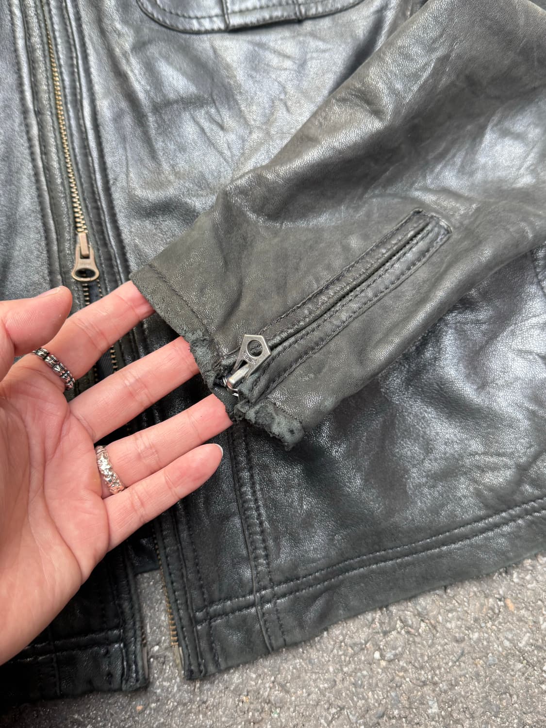 아비렉스 양가죽 투웨이 라이더자켓  상품이미지9