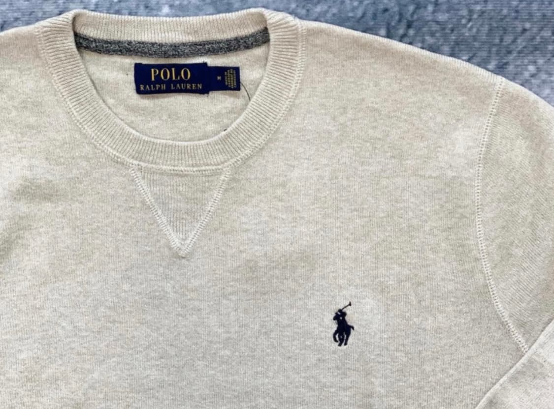 폴로 랄프로렌 베이지 맨투맨 M(콤드 코튼 니트 스웨터) 상품이미지8