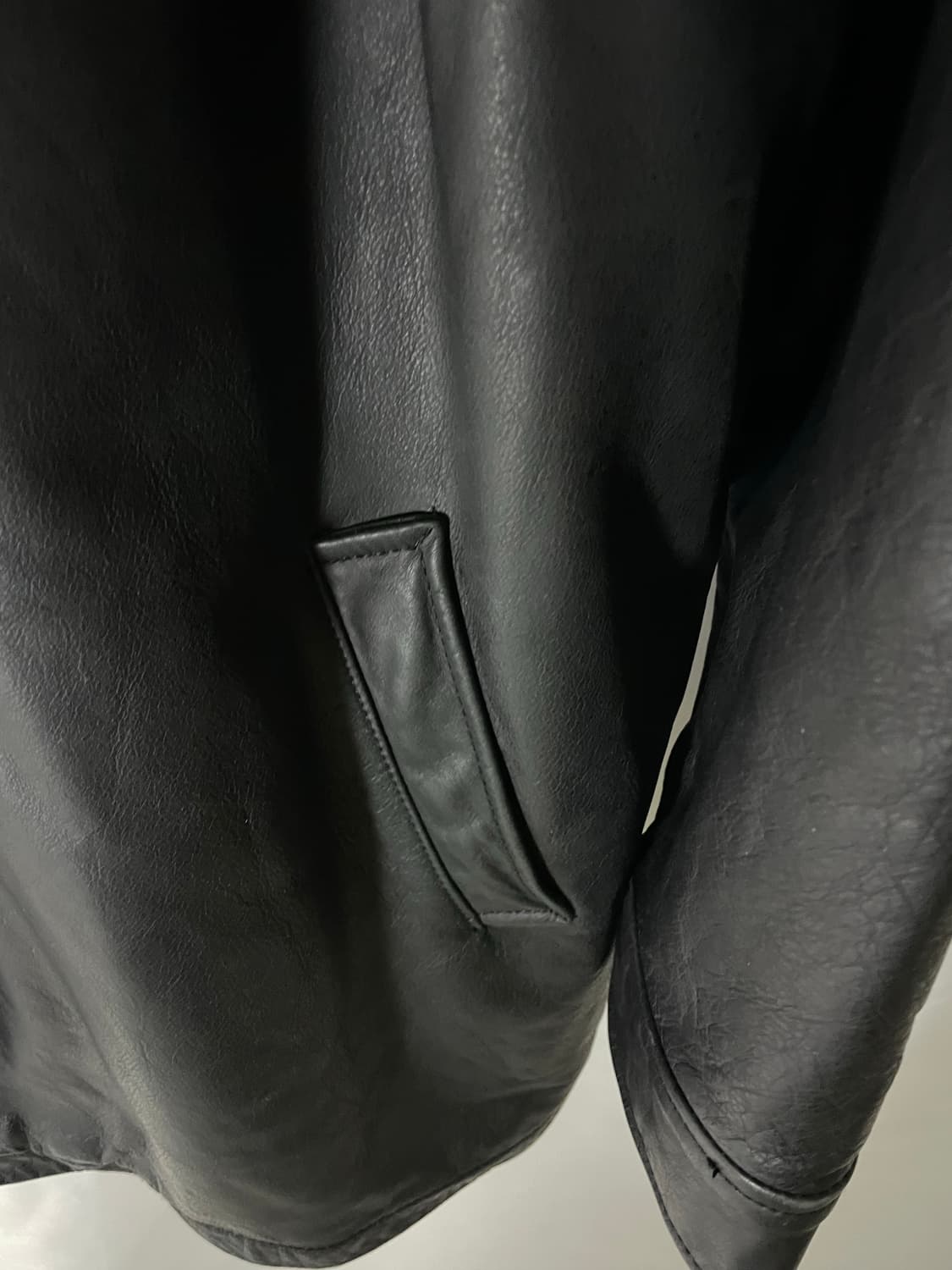 (XL) 90s 빈티지 올드갭 레더 카코트 블랙 상품이미지3