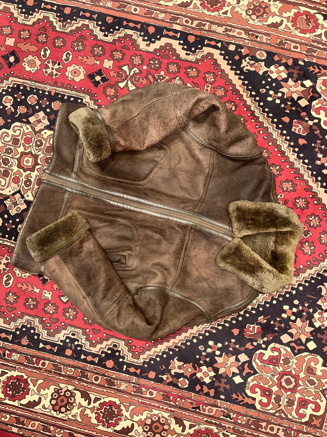 ( L-XL ) 남성무스탕 양가죽무스탕 빈티지가죽 빈티지무스탕 양가죽 상품이미지5