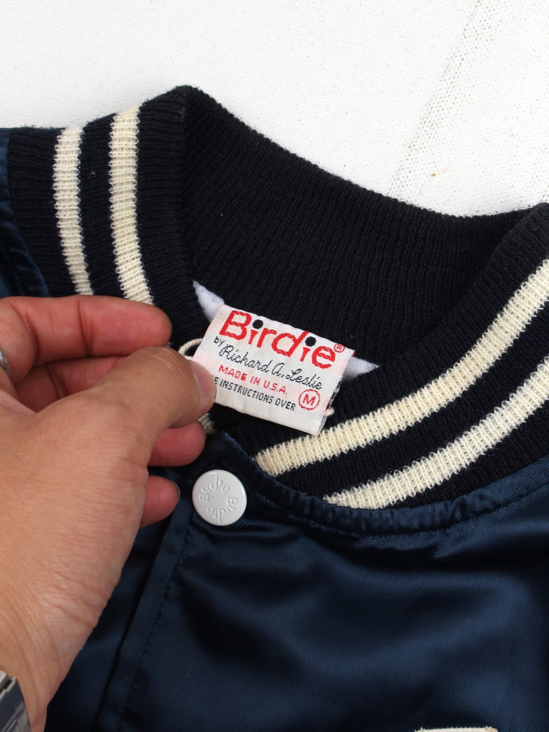 80s BIRDIE NY Nylon Stadium Jacket (M) 상품이미지3