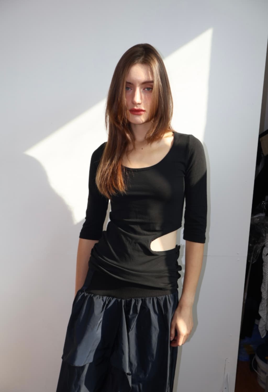 싹 sakk) Movement body top in black 상품이미지2