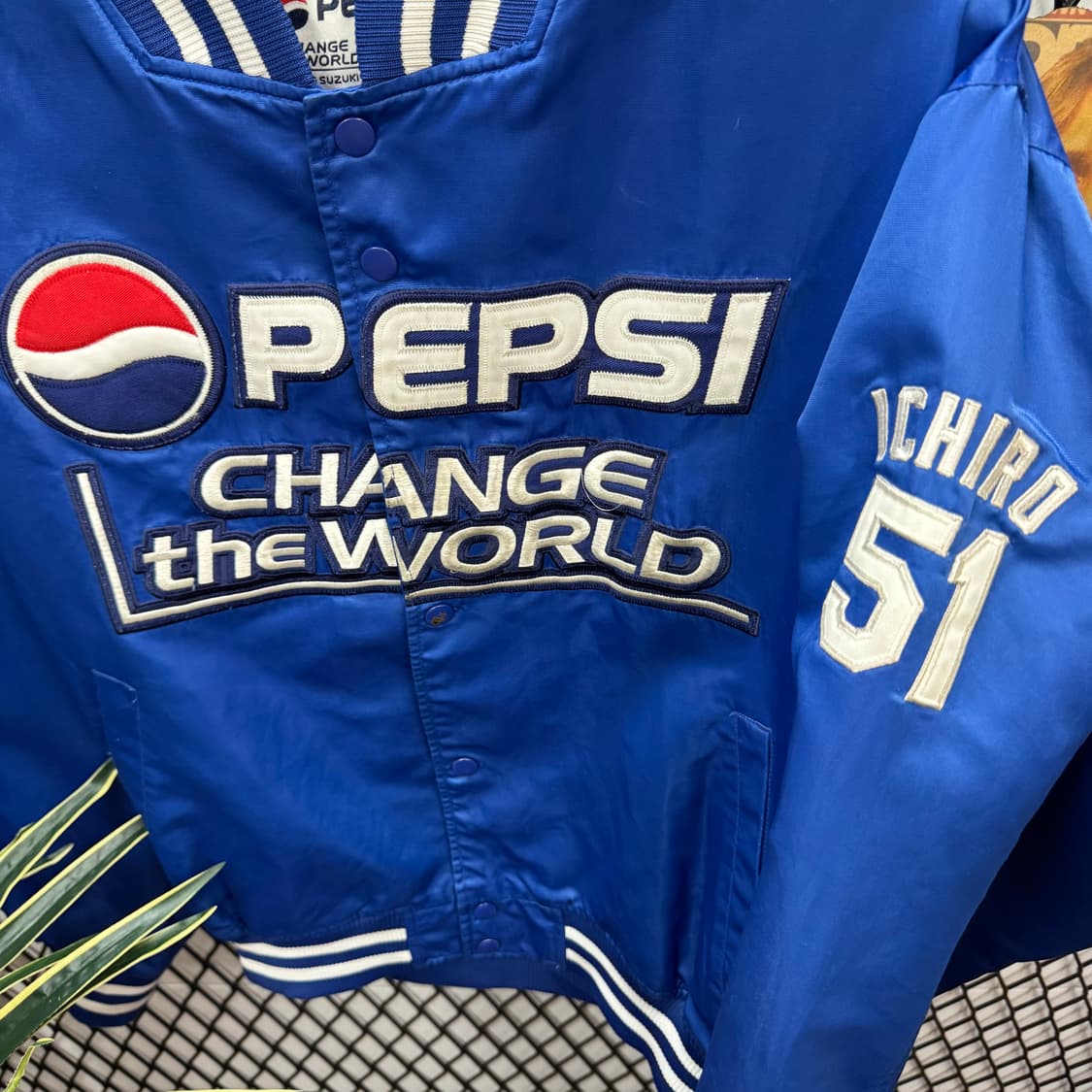 00s MLB X 이치로 스즈키 펩시 스타디움 자켓 블루 상품이미지5