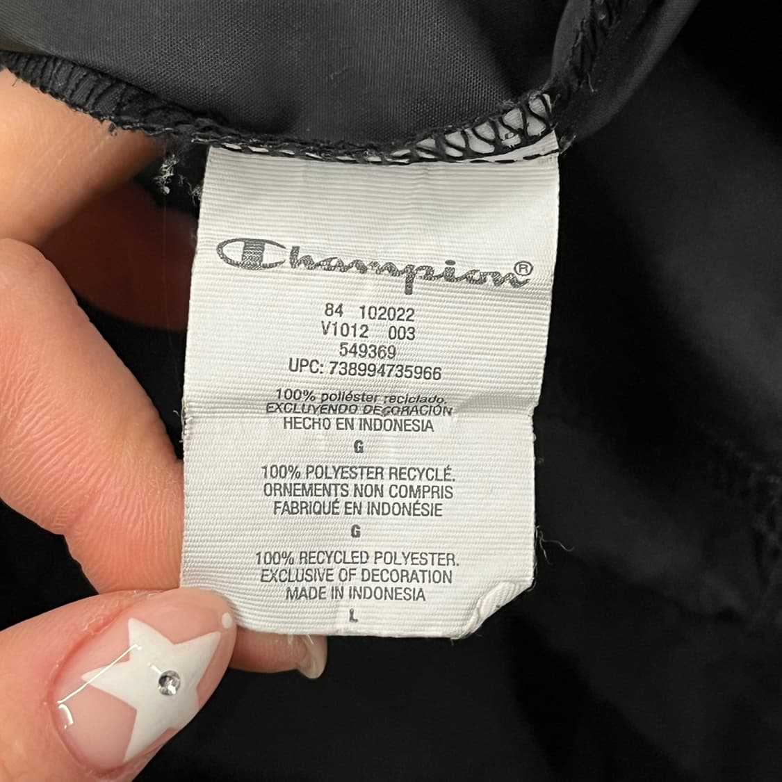 [정품/L] 챔피온 블랙 바람막이 후드 아노락 b16 상품이미지6