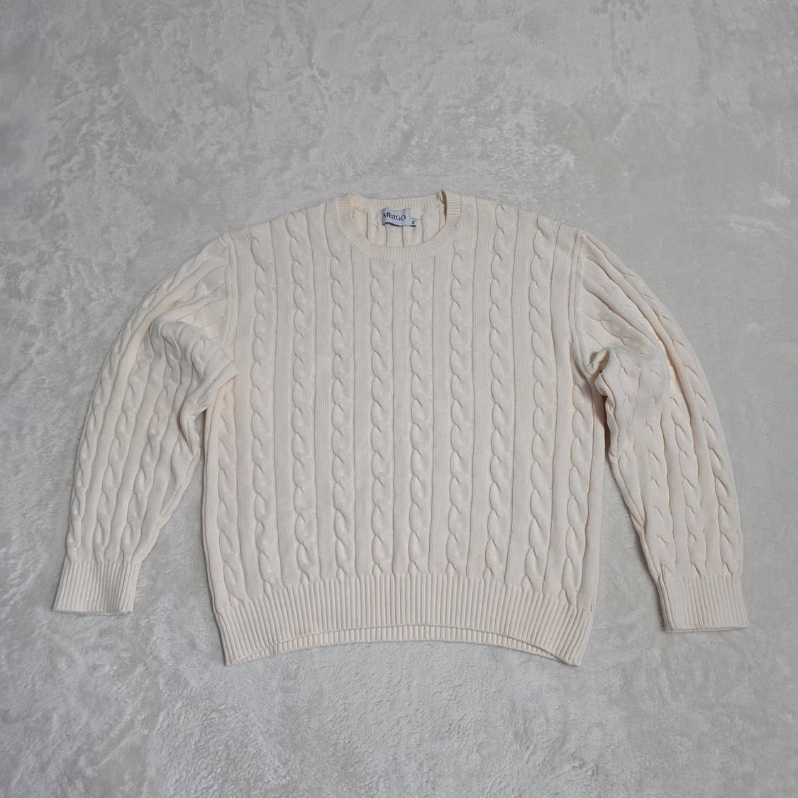 (XL)메르고 케이블 니트 아이보리 상품이미지2