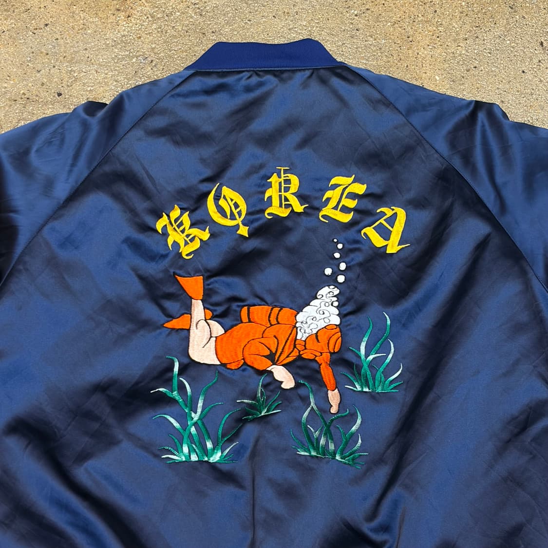 레어 80s 미국 빈티지 코리아 다이버 스카잔 수베니어 자켓 상품이미지2