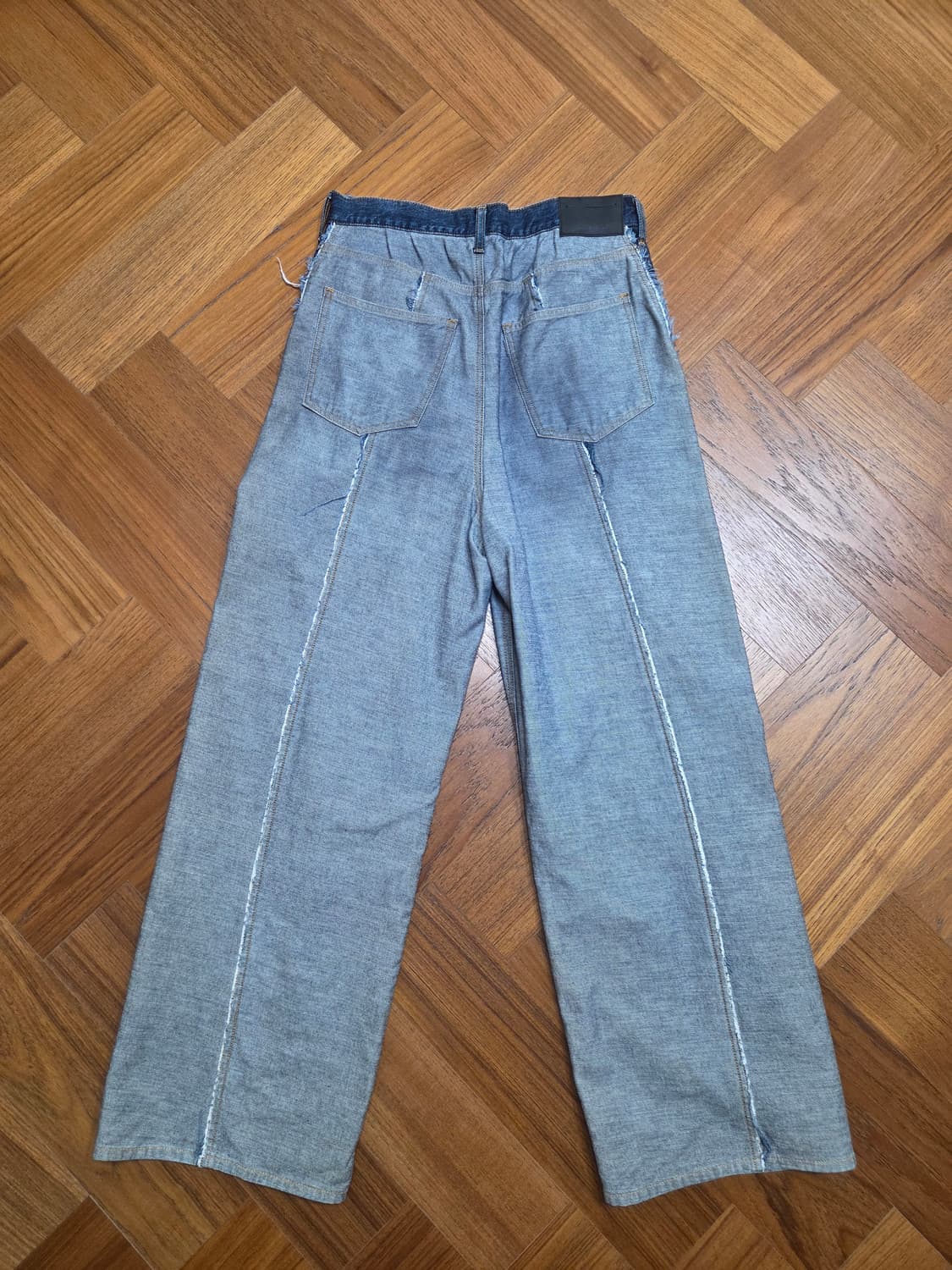 Jieda 인사이드아웃 와이드 데님 팬츠 상품이미지5