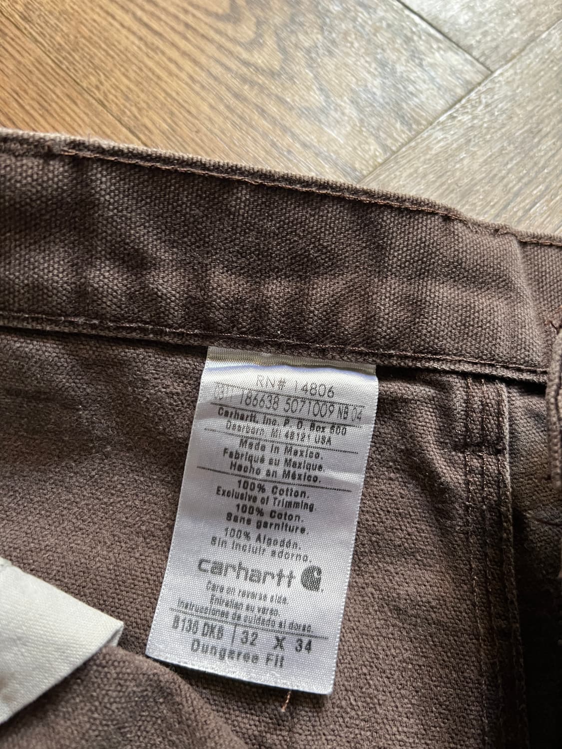 [32]칼하트 USA 덩가리핏 다크브라운 더블니 워크 팬츠 상품이미지9