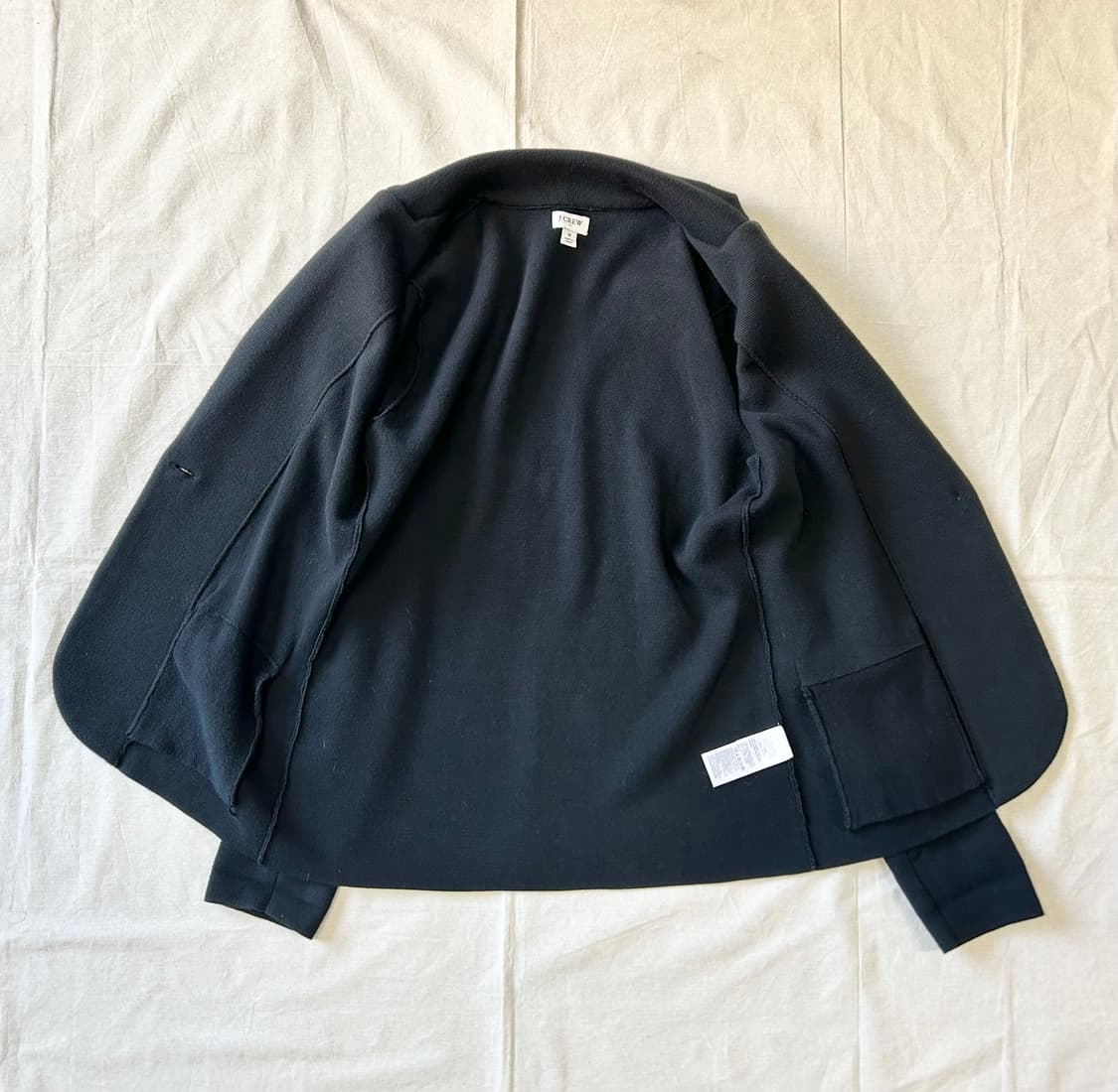 블랙 코튼 싱글 버튼 자켓 상품이미지4