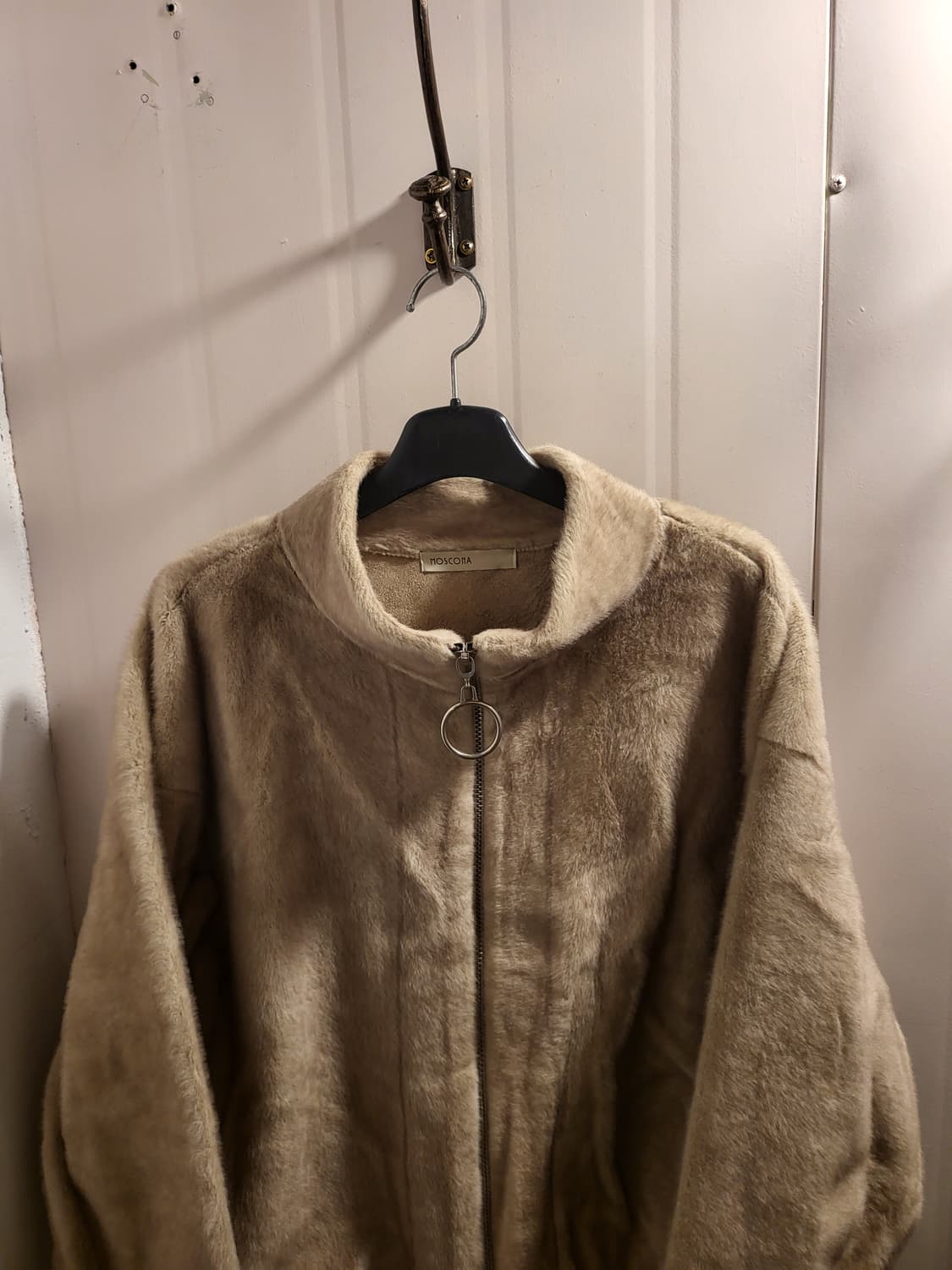 모스코나 베이지 퍼 집업 자켓 상품이미지2