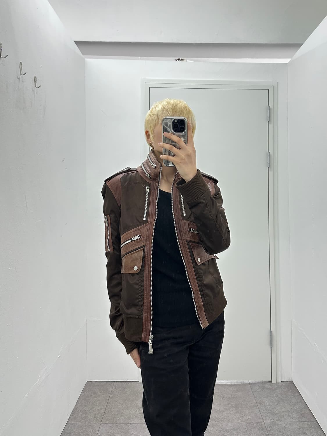 Luv Maison Kangaroo Leather Hybrid Jacke 상품이미지9