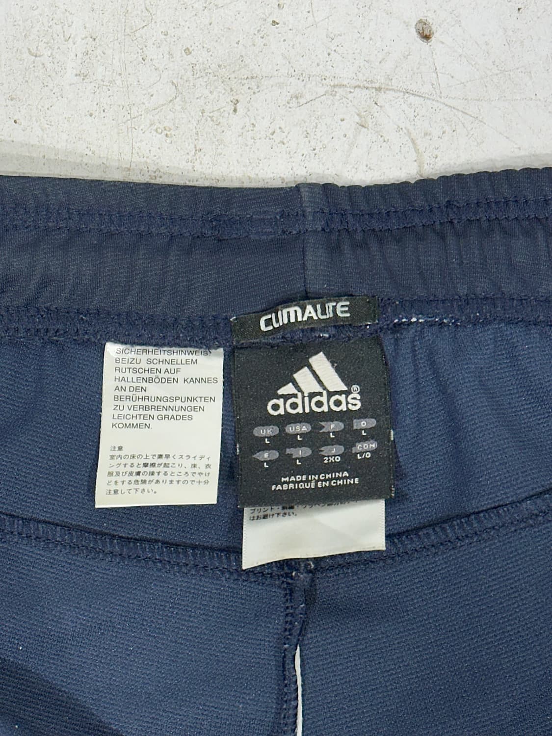 아디다스 와이드 네이비 블루 삼선 트레이닝 팬츠 추리닝 바지 L  상품이미지7