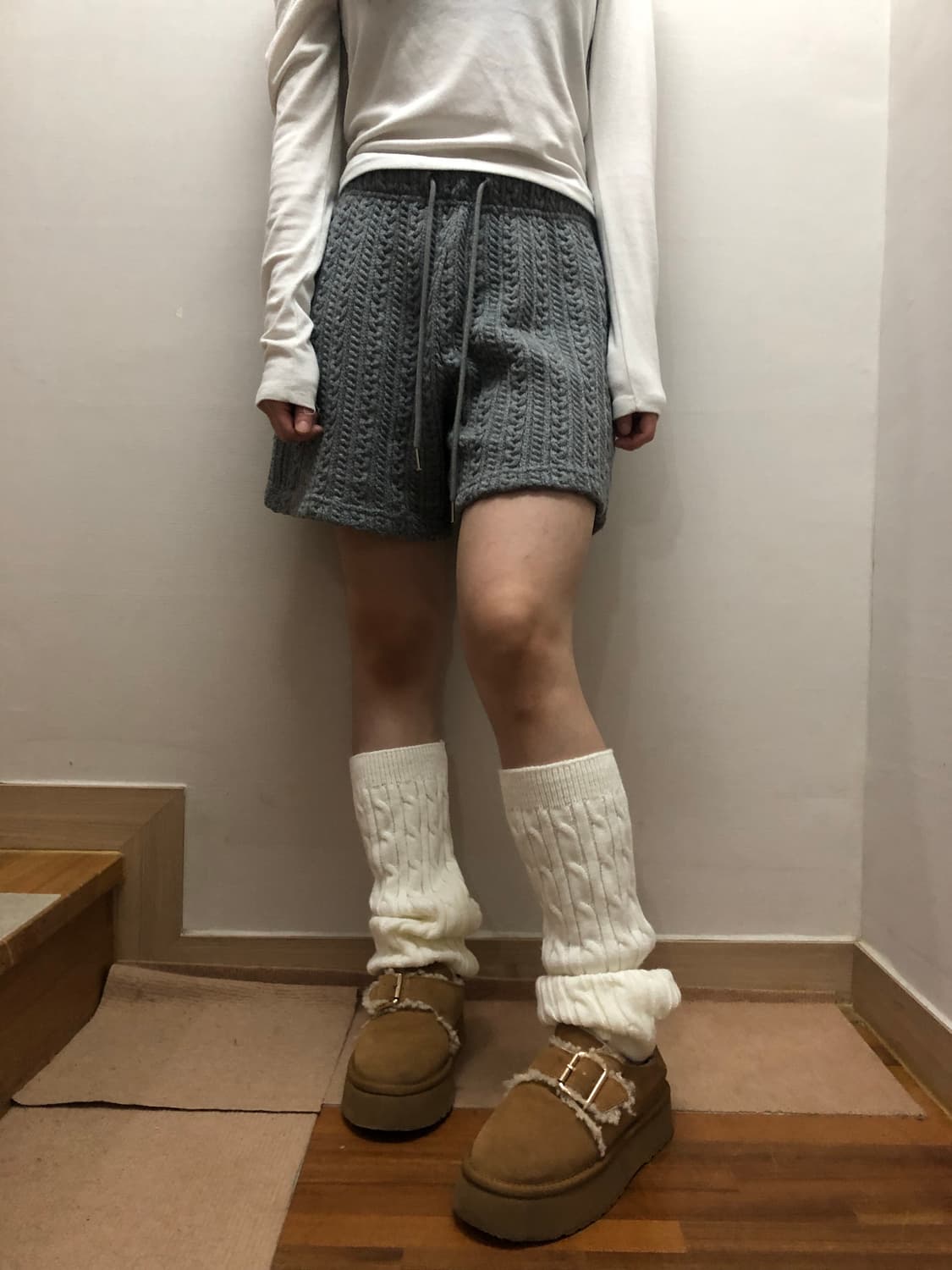 빈티지 그레이 니트 팬츠 상품이미지1