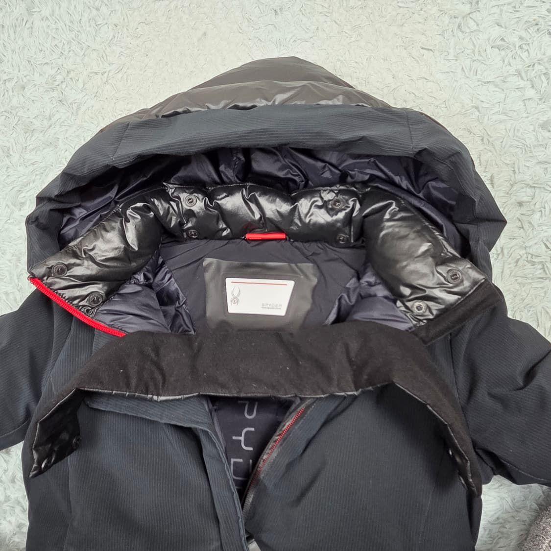 스파이더 여성 패널 롱패딩 블랙 S 상품이미지4