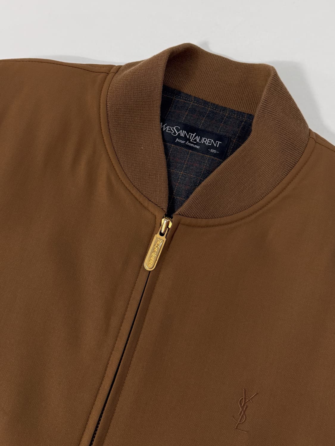 입생로랑 90‘s 오버핏 브라운 울 블루종 자켓 상품이미지5