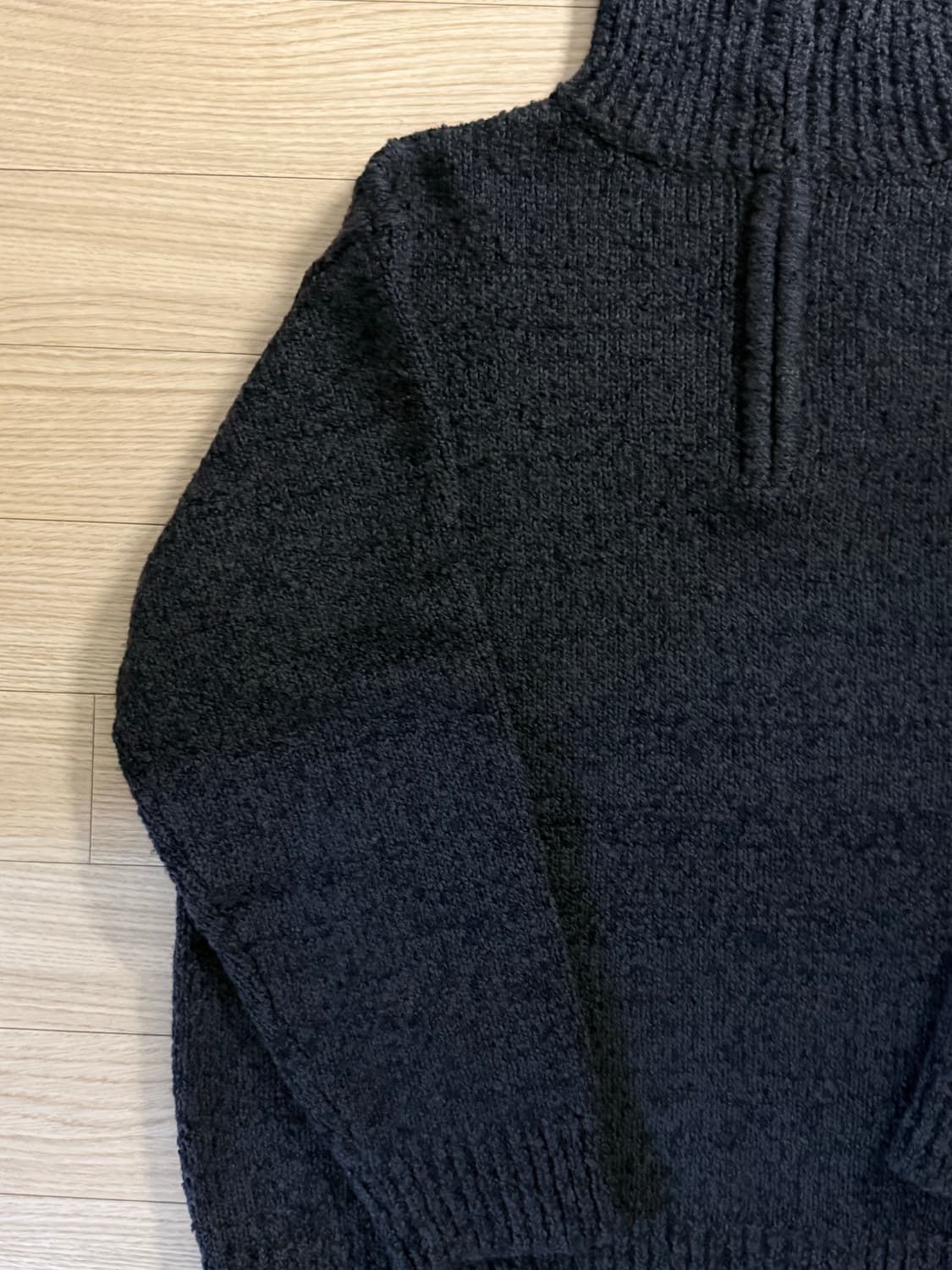 999휴머니티 울 부클 하프 집업 (그레이/블랙) 상품이미지3