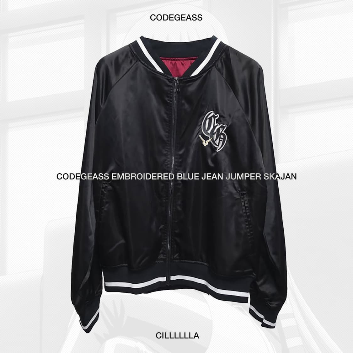 [M]CODEGEASS 코드기어스 엠브로이더리 블루종 점퍼 스카쟌 , M 상품이미지1