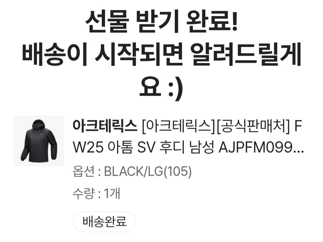 아크테릭스 아톰 sv 후디 블랙 L 상품이미지2