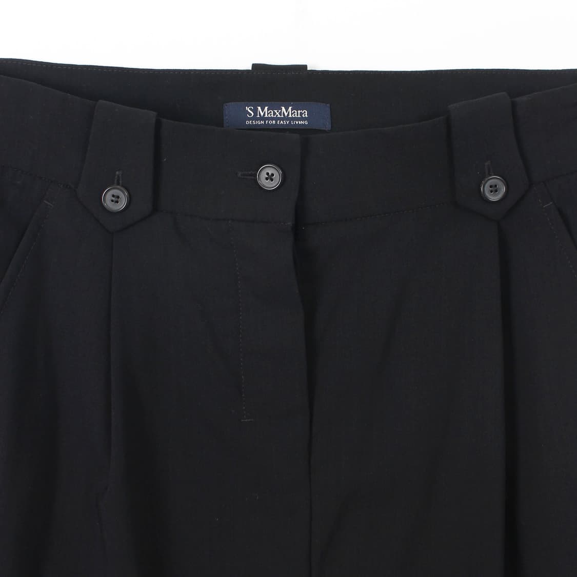 막스마라 S'MaxMara 써머 울 블랙 정장 미디 스커트 상품이미지2