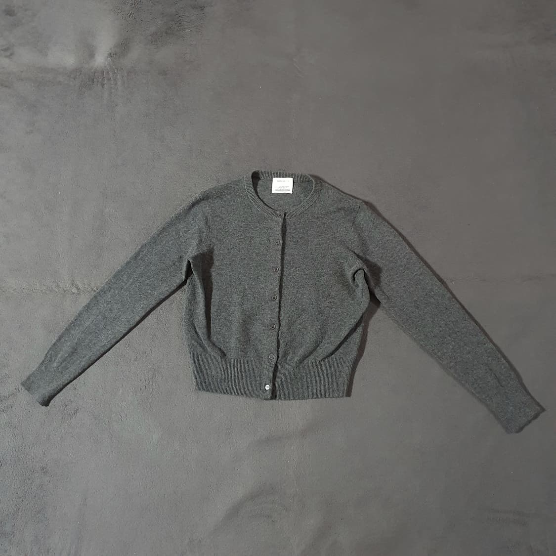 샤인온유 캐시미어 100% 베이직 가디건 그레이 상품이미지2