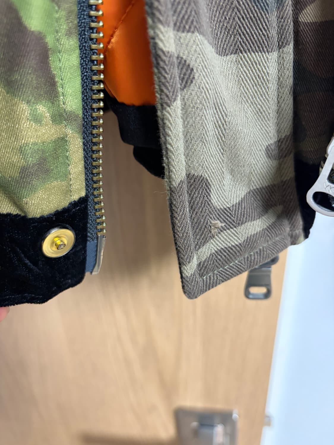 앤더슨벨 카모 패치워크 봄버 자켓(L) 상품이미지4