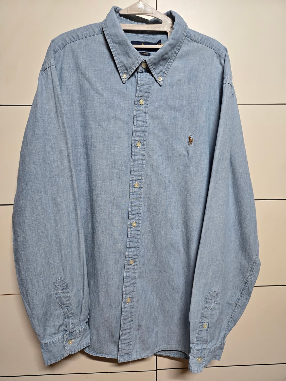 폴로 랄프로렌 신형 큐알택 정품 샴브레이 셔츠(110사이즈) 상품이미지1