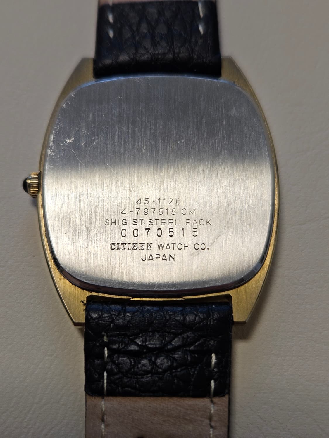 빈티지 시티즌 쿼츠 금장 가죽 시계 상품이미지7