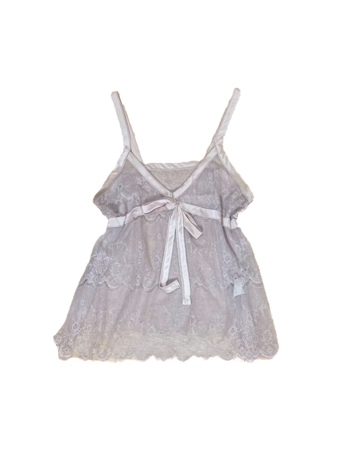 빈티지 레이스 시스루 리본 슬립 나시 탑 슬리브리스 모리걸하구미히피페어리 상품이미지1