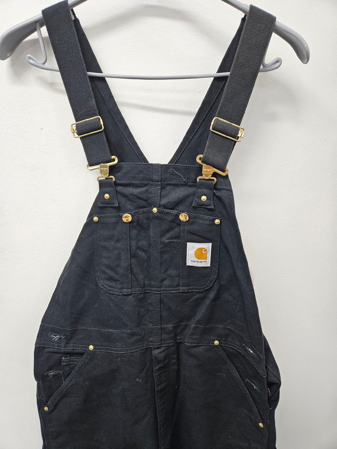 칼하트 블랙 오버롤 34x32 상품이미지2