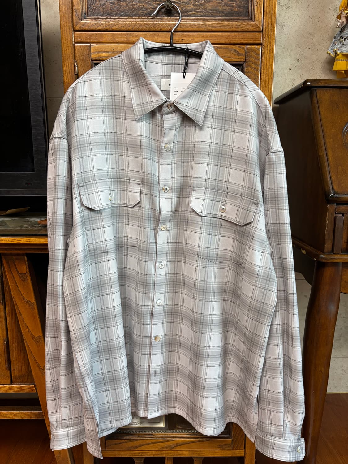 마이라이브러리 310 라이트 울 체크셔츠 상품이미지2