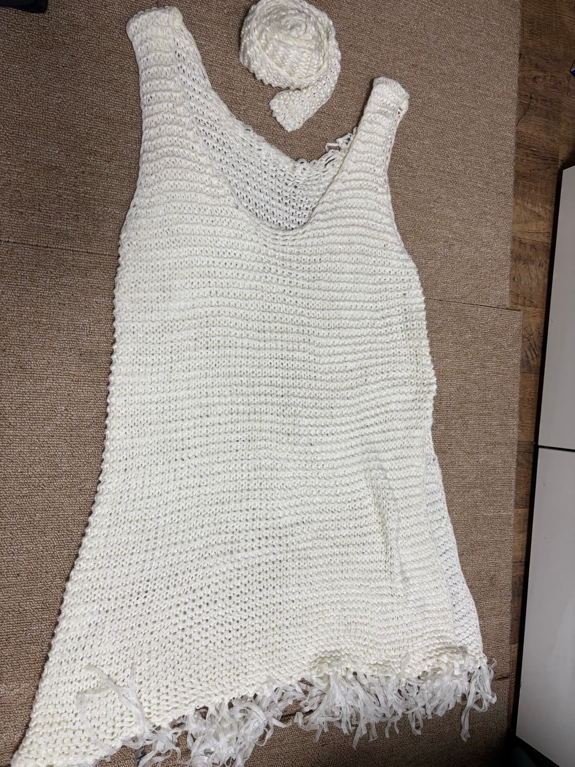 머플러 니트 원피스 상품이미지1