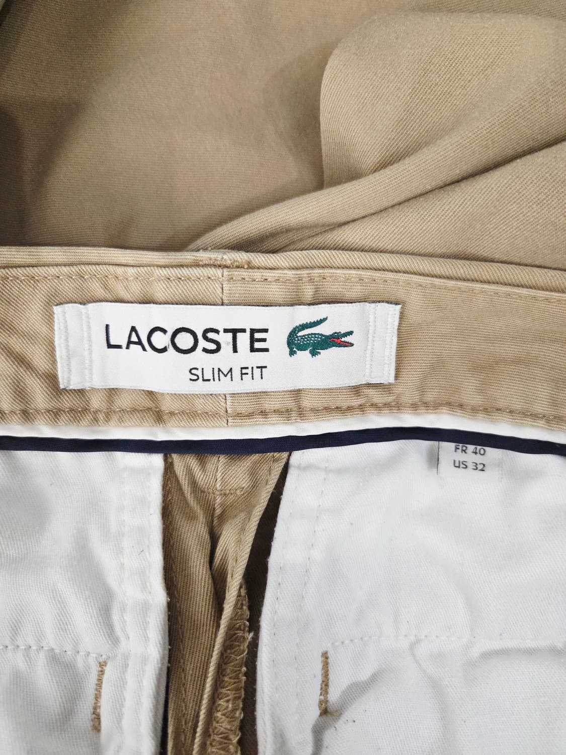 라코스테 슬림핏 베이지 치노팬츠 면바지 상품이미지7