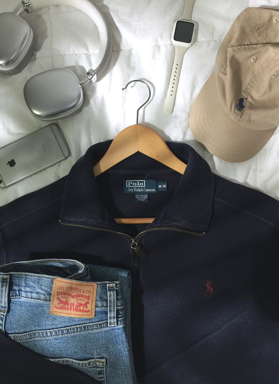 (MAN) 폴로랄프로렌 반집업 스웻맨투맨 L 상품이미지1