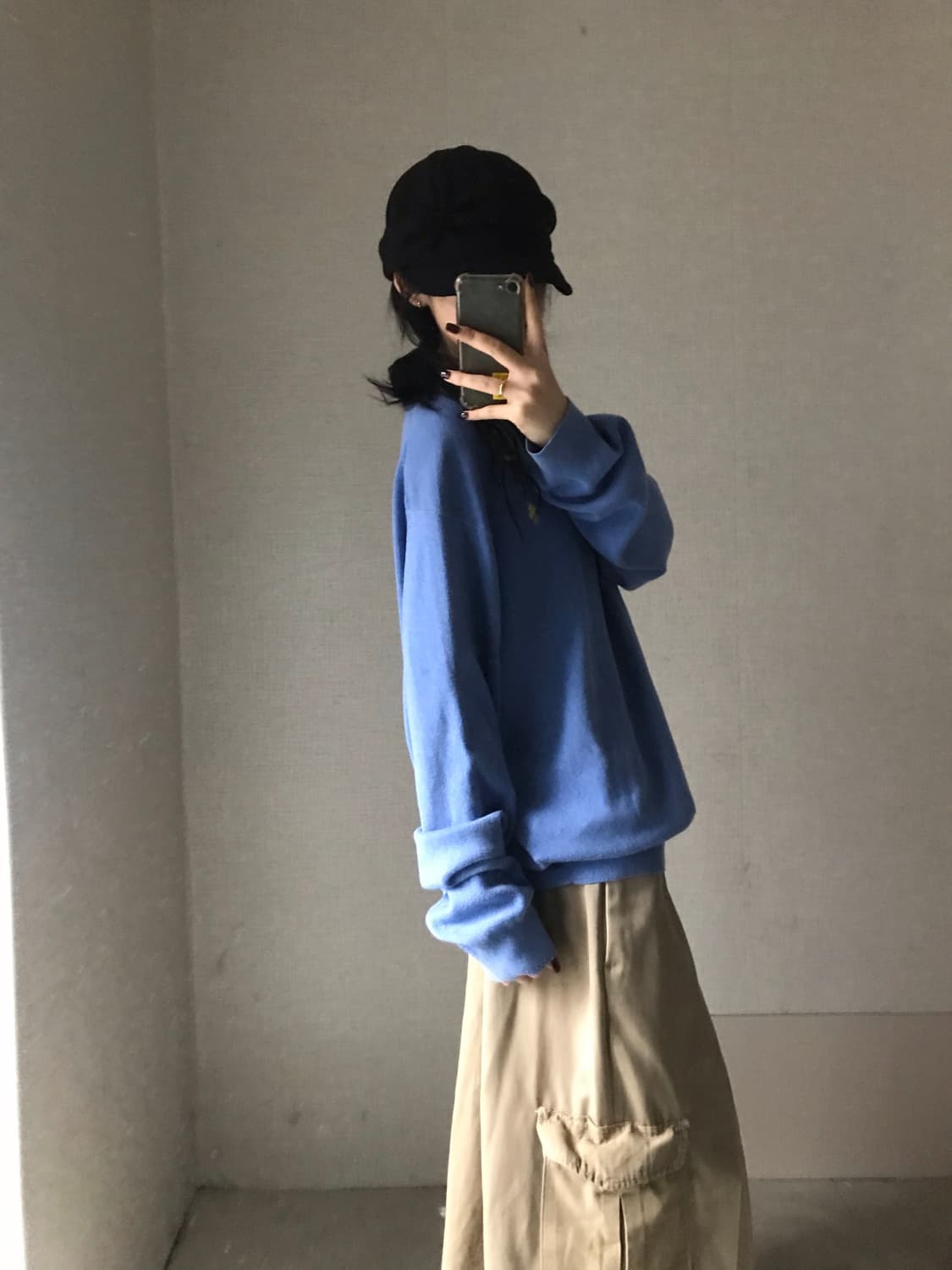 폴로 연하늘 코튼 반집업 상품이미지2