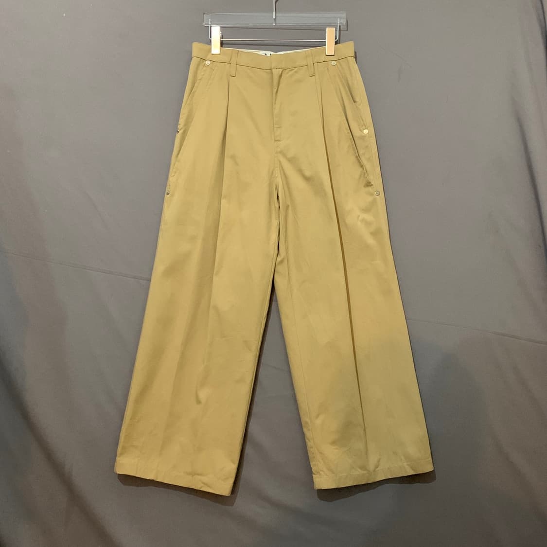 S SATUR 세터 원턱 비날레스 리벳 와이드 팬츠 상품이미지2