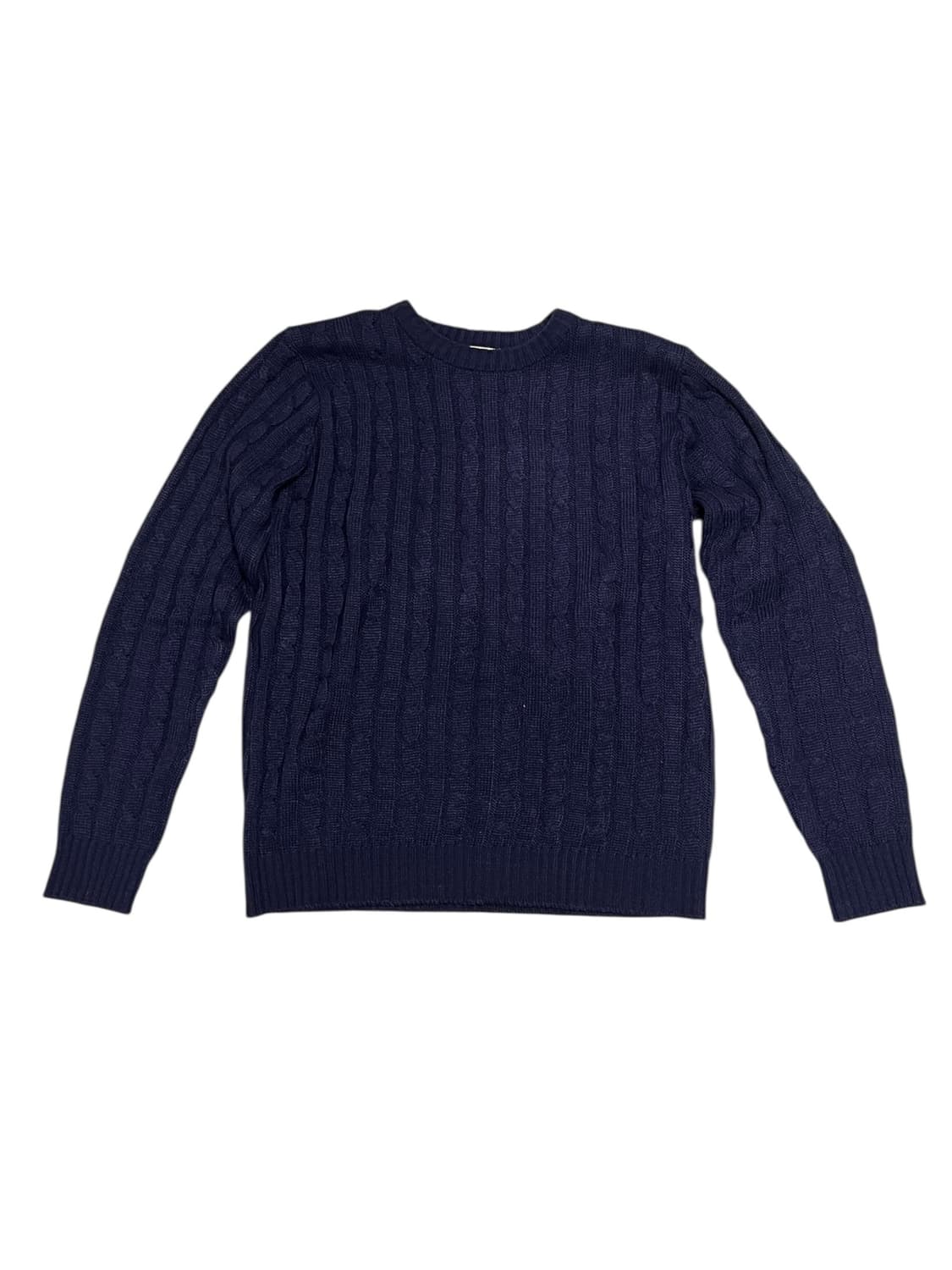 꽈배기 니트 네이비 상품이미지2