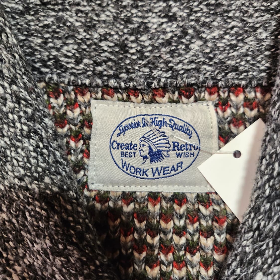 메이든 워크웨어 인디언패턴 가디건 상품이미지3