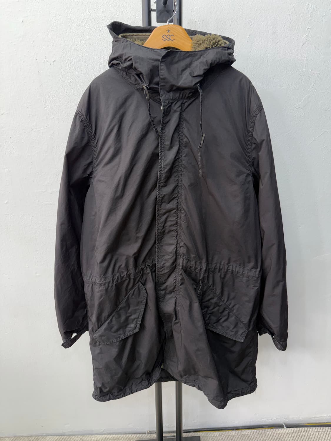 정품) 아스페시 남성 내피분리형 블랙 야상 점퍼 XL 상품이미지1