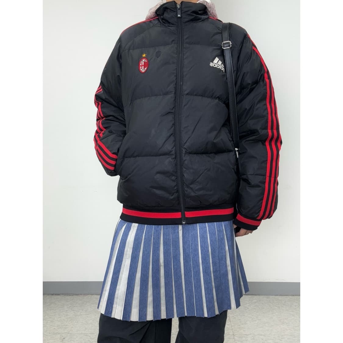 빈티지 아디다스 블랙 덕다운 패딩 점퍼 상품이미지1