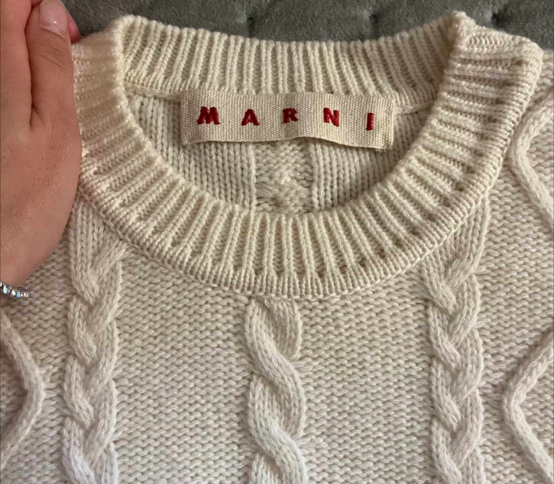 MARNI 아이보리색 케이블 니트 상품이미지2