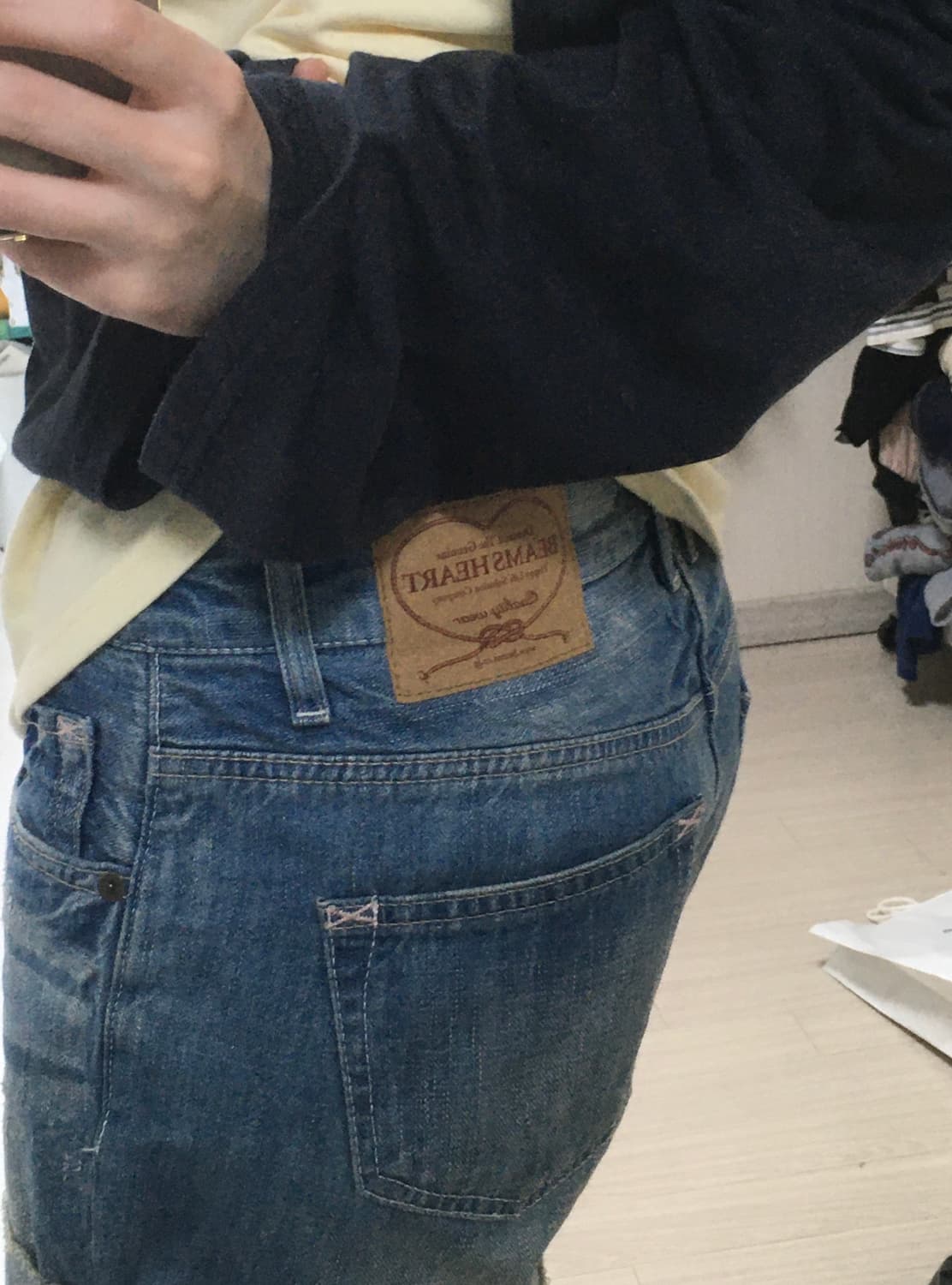 Beams heart denim shorts 상품이미지1