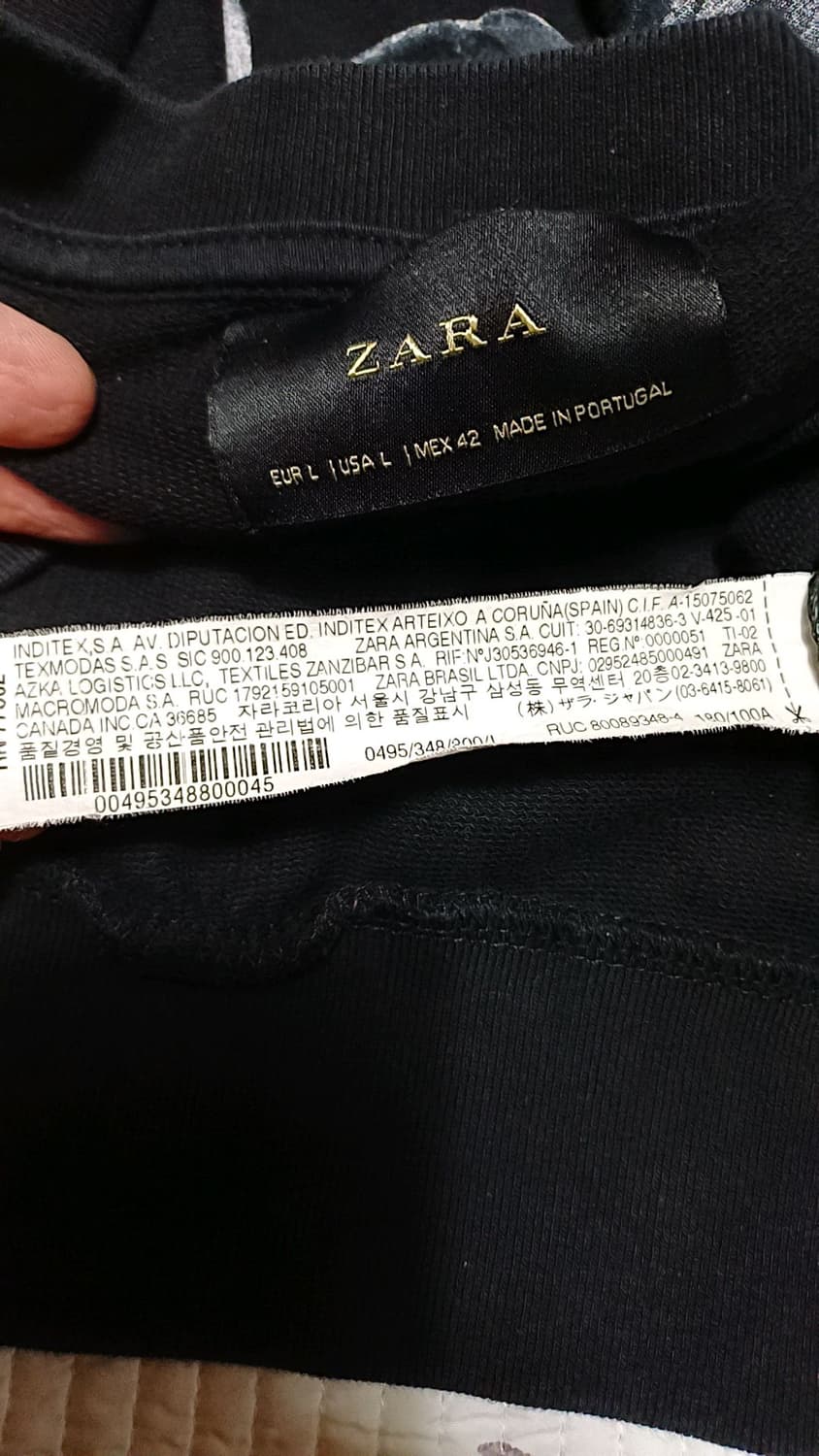 자라 플라워맨투맨 105 가슴58 기장70 상품이미지4