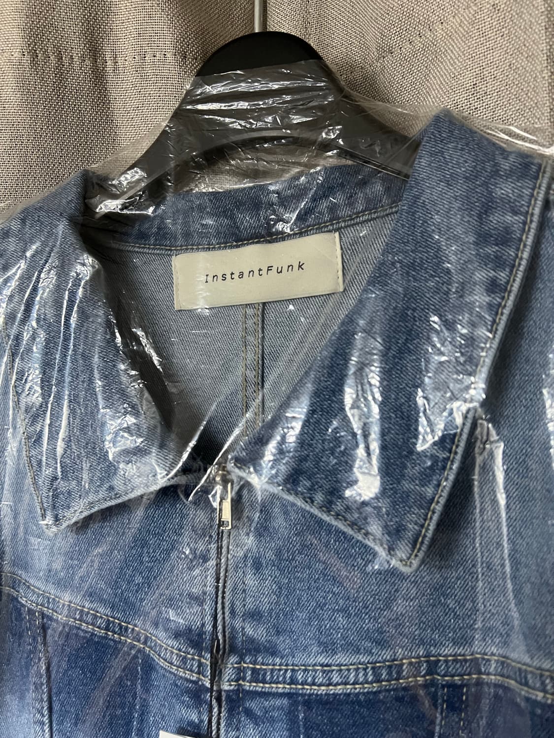 새상품/구할수없는/약20%저렴)인스턴트펑크 데님라운드크롭자켓-블루FREE 상품이미지4
