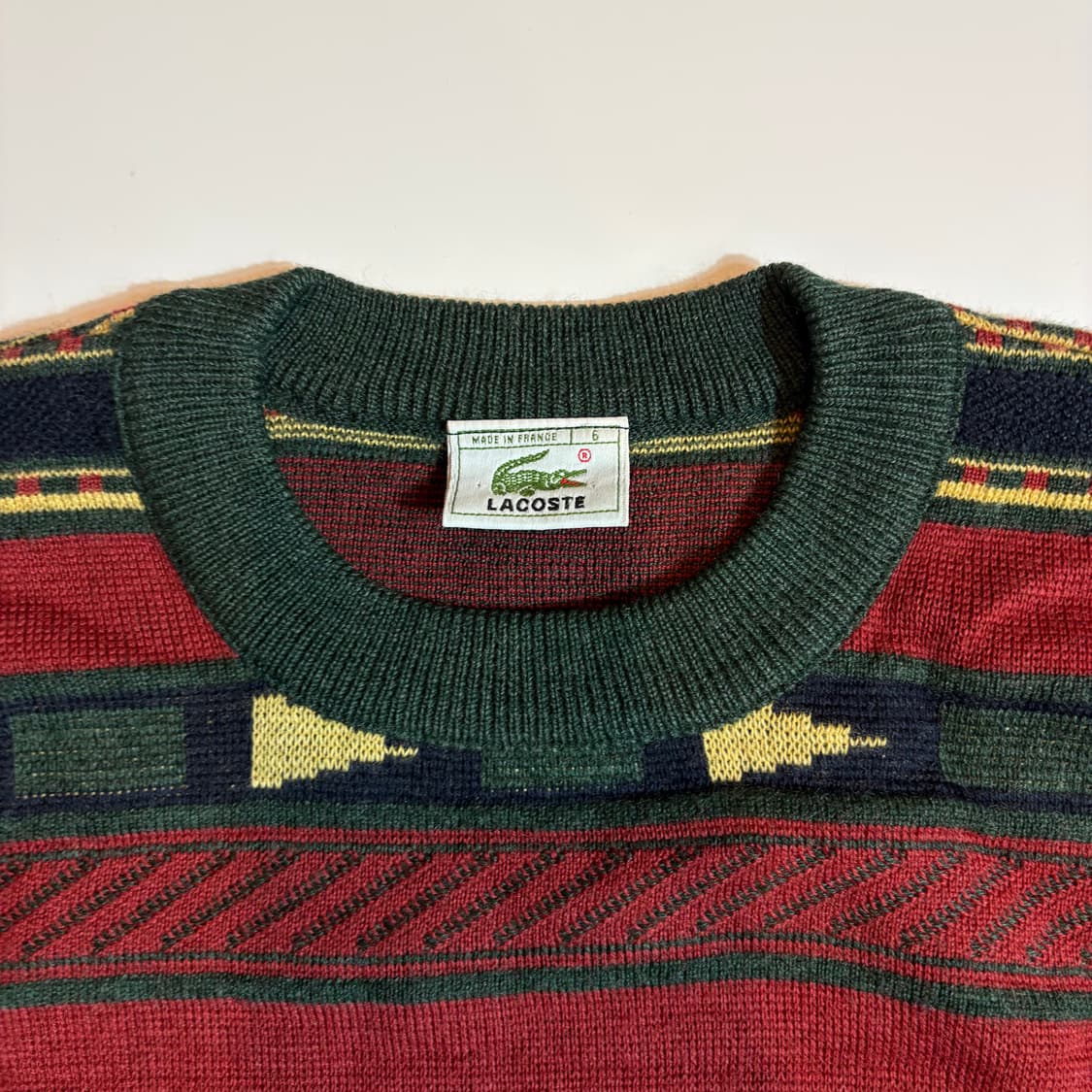 라코스테 아카이브 기하학 패턴 니트 상품이미지3