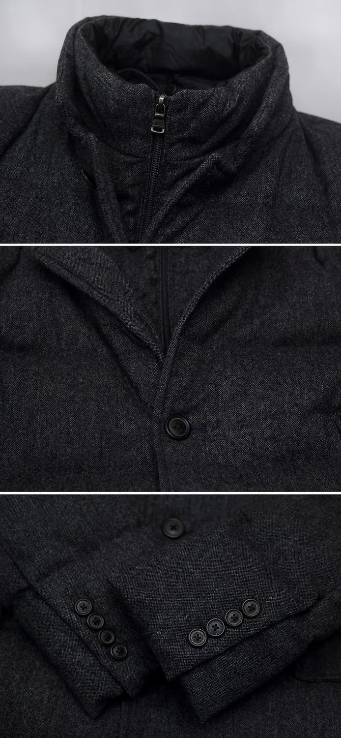 DKNY 이태리 울실크 구스다운 투인원 롱패딩 코트 (100-105) 상품이미지9