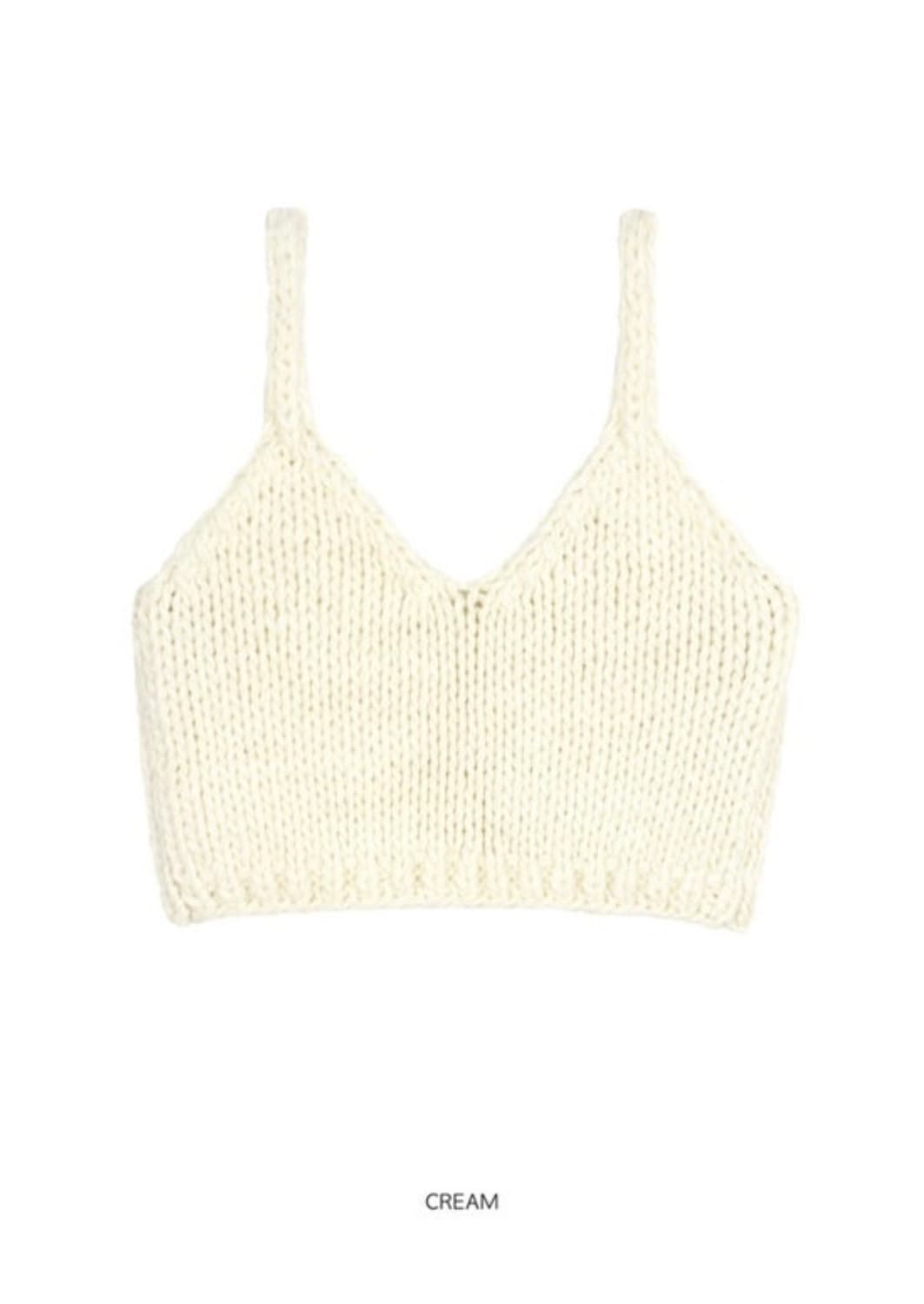 그로브 21F/W PLUM BUSTIER 플럼 뷔스티에 니트 탑 상품이미지8