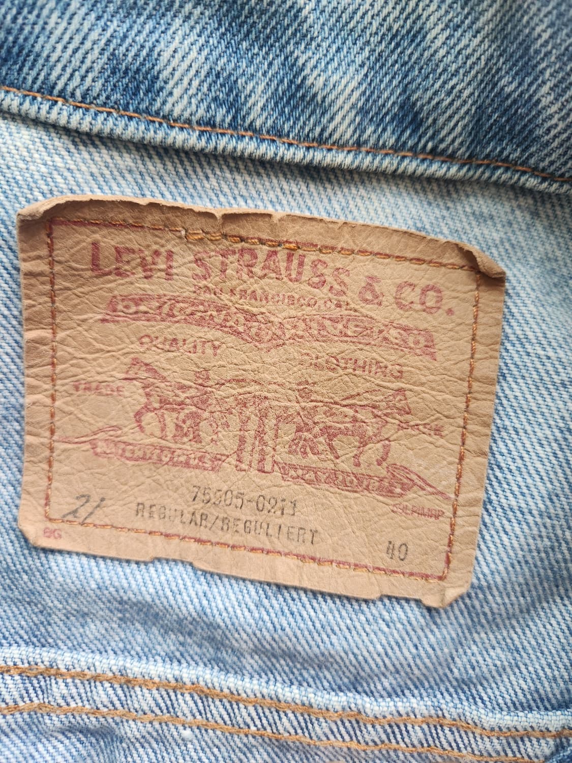 90s 리바이스 커스텀 데님 자켓 S 상품이미지3